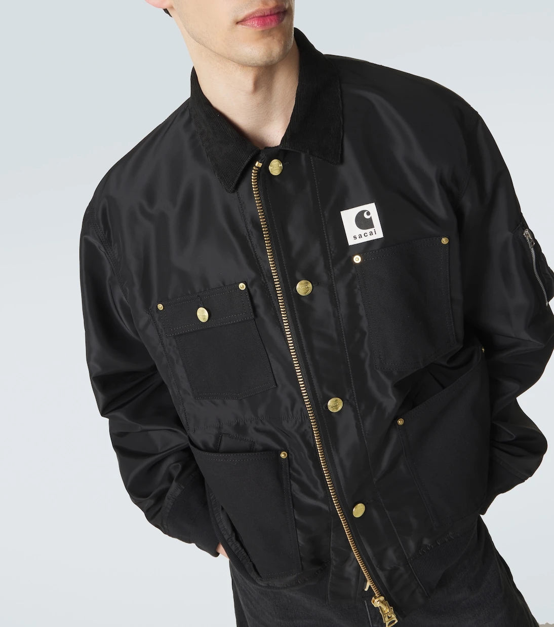Sacai - x Carhartt corduroy-trimmed blouson jacket