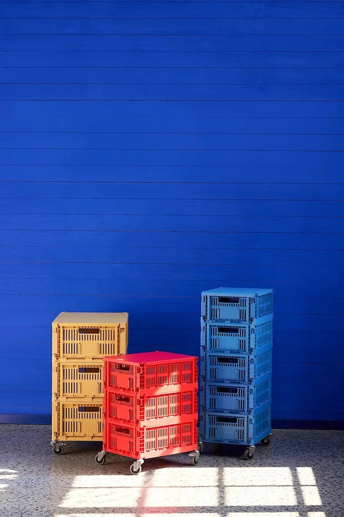 HAY Colour Crate 3 x 6,5 x 9 cm (4 adet) Tekerlek Seti
