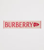 Burberry Red Wool Logo Scarf