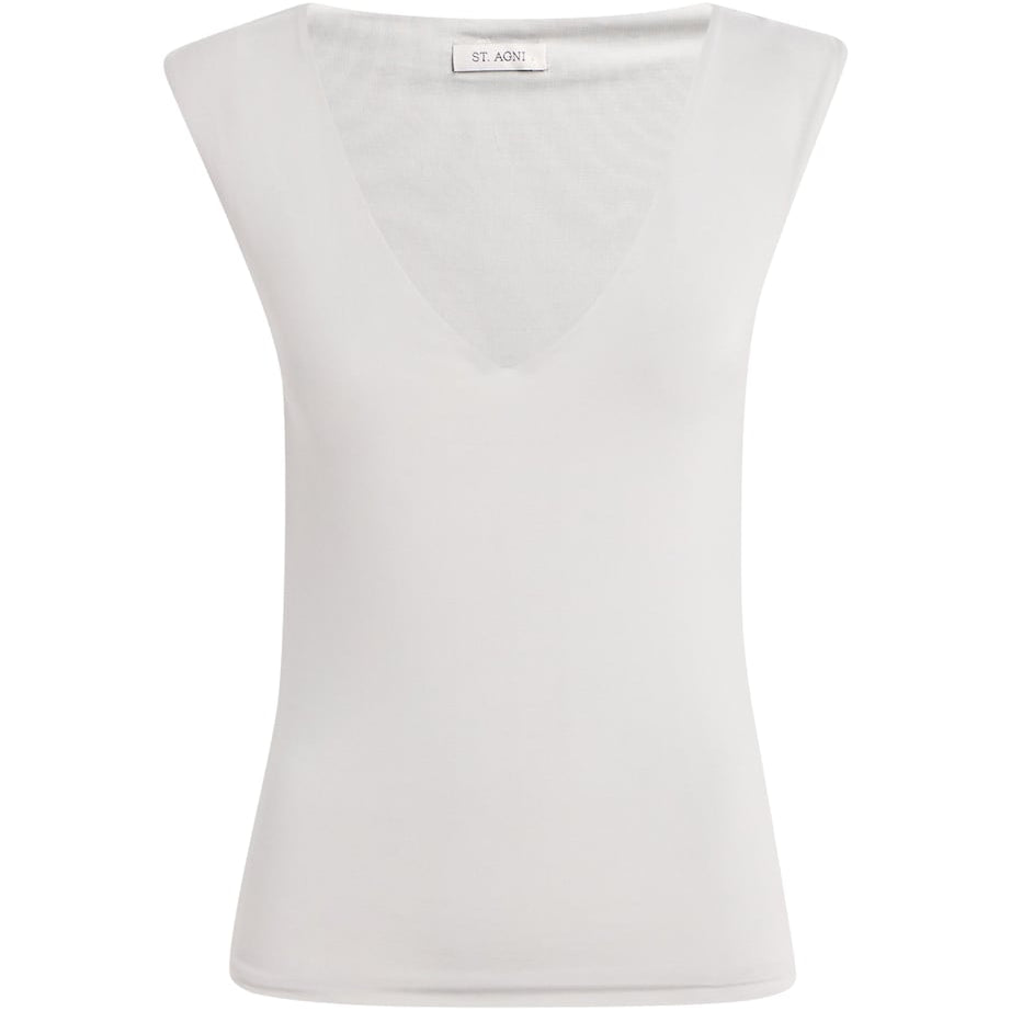 St. Agni Silver 90s V-Neck Top