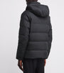 Yves Salomon Grey Wool-Silk Mink-Trim Puffer Jacket