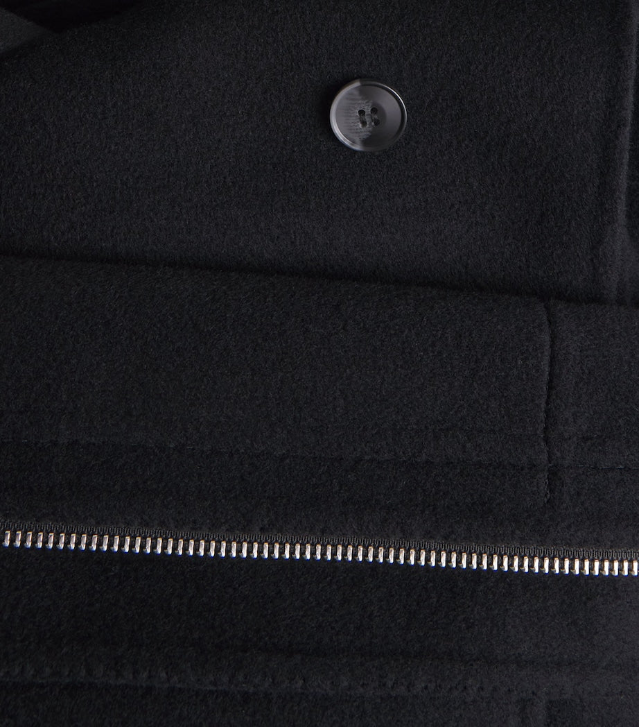 MAX&Co. Black Virgin Wool A-Line Coat