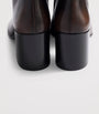 Miu Miu Brown Fumé Leather Ankle Boots 65