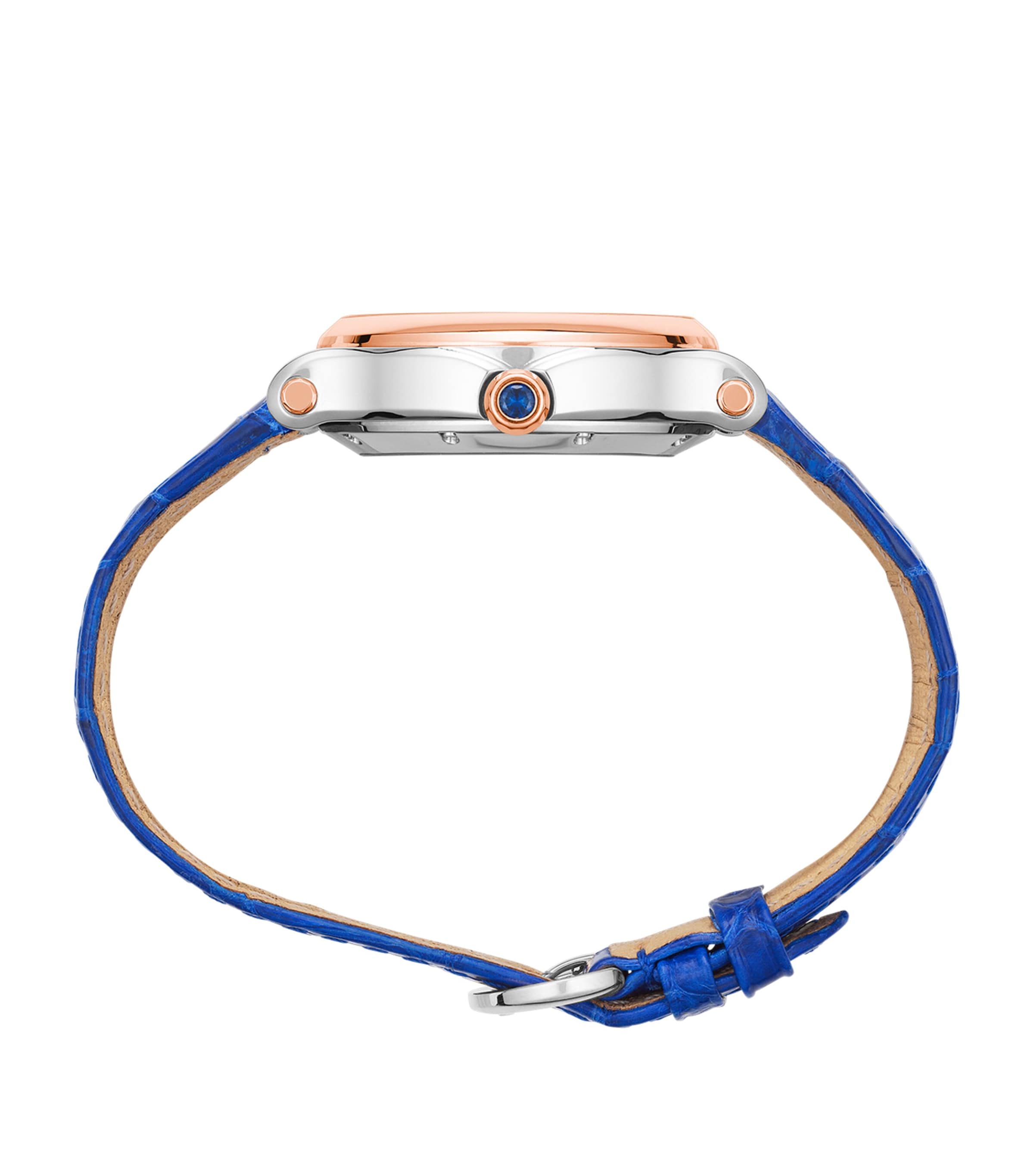 Rose Gold, Stainless Steel and Diamond Happy Sport Oval Watch 29mm