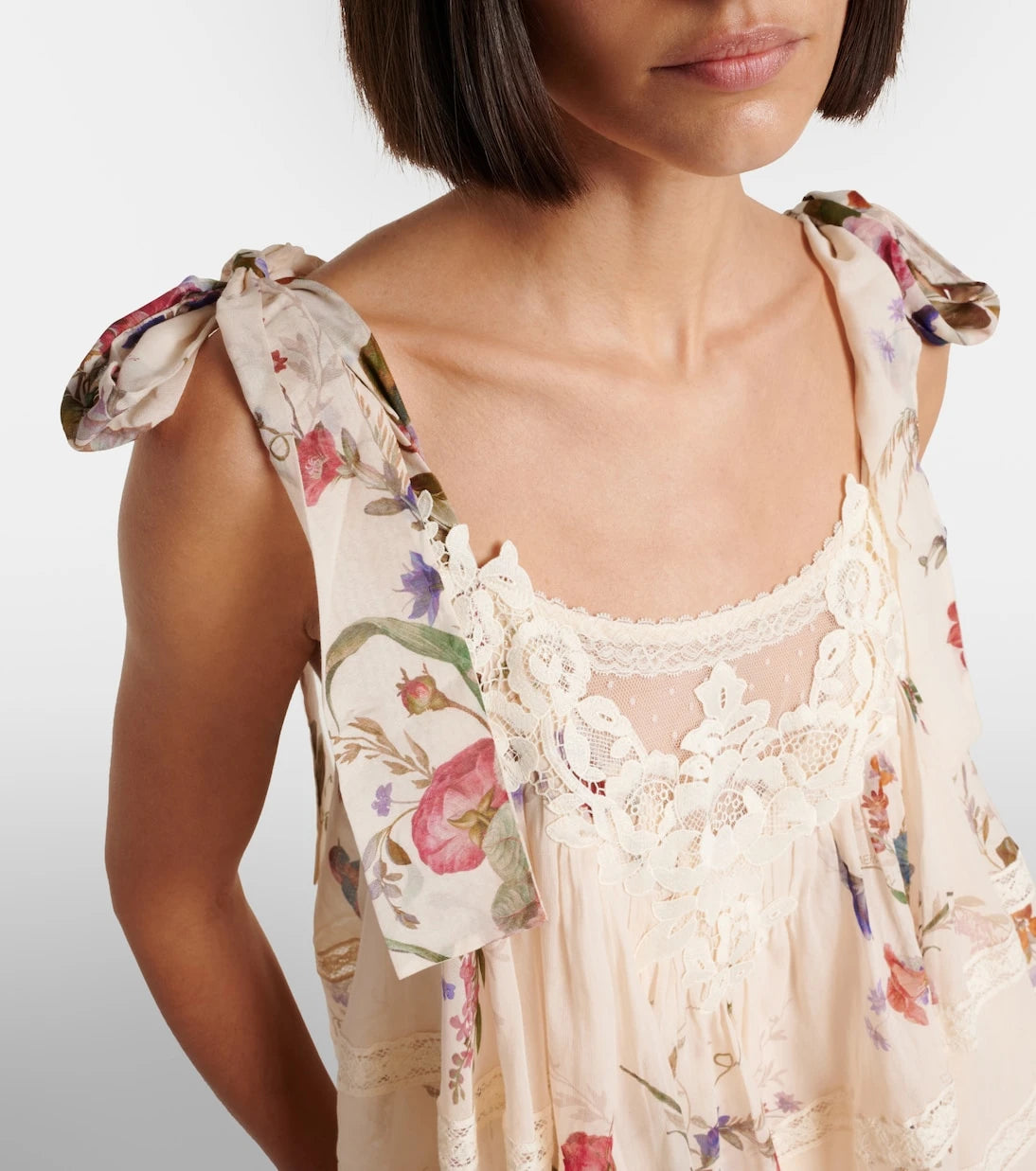 Zimmermann - Patience floral cotton and silk top