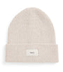Rib-Knit Label Beanie