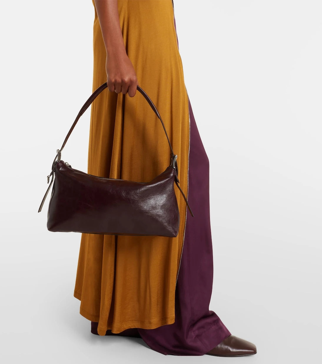 Lemaire - Small belted leather shoulder bag