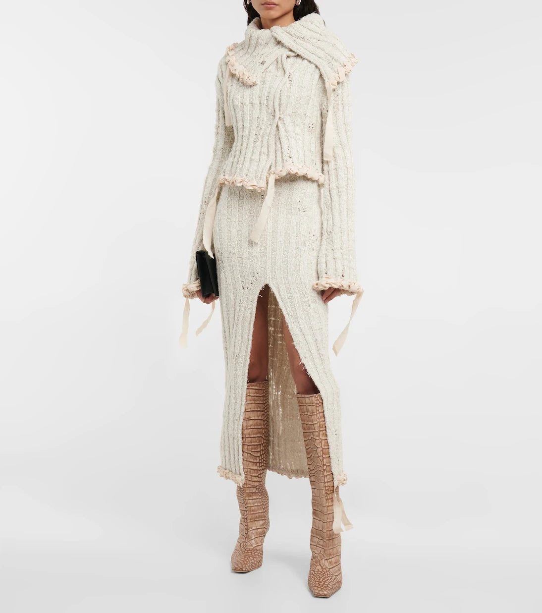 Acne Studios - Crochet wool-blend maxi skirt