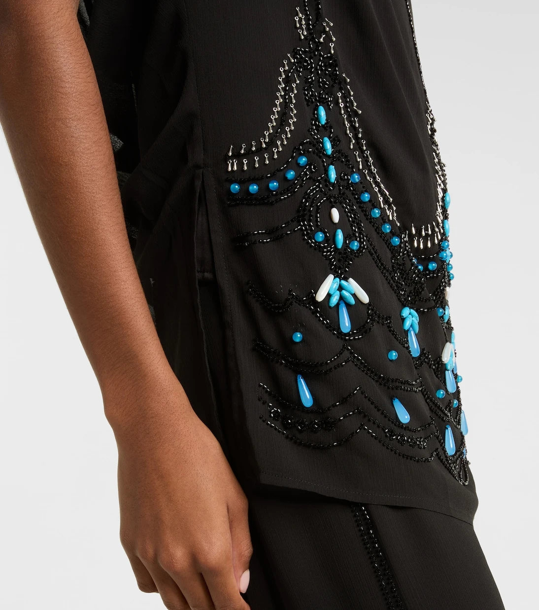 Xu Zhi - Beaded jersey top