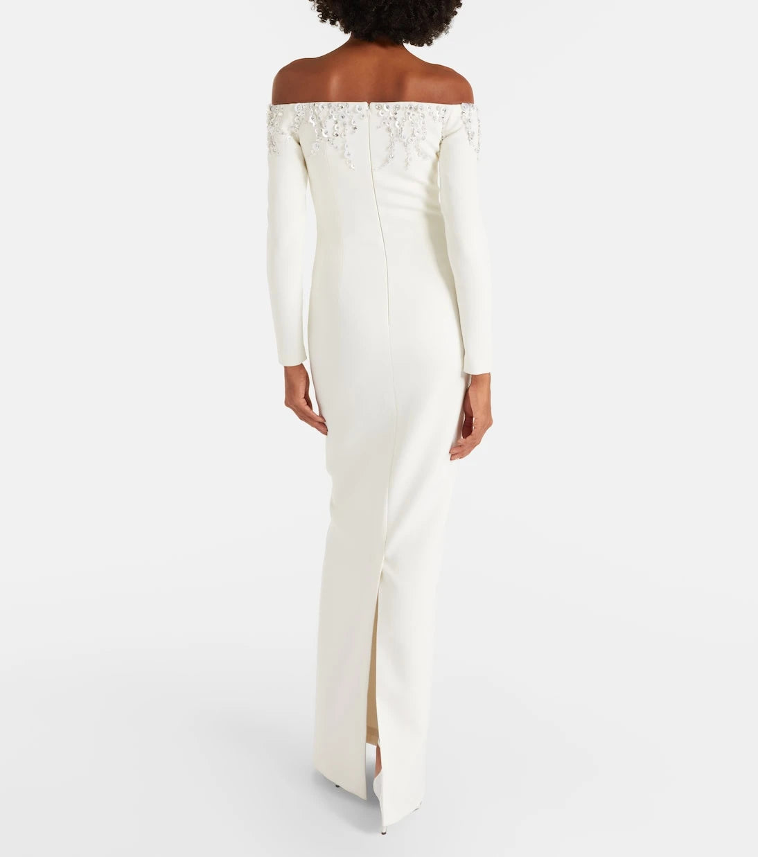 Safiyaa - Bridal Gioia embellished crêpe gown