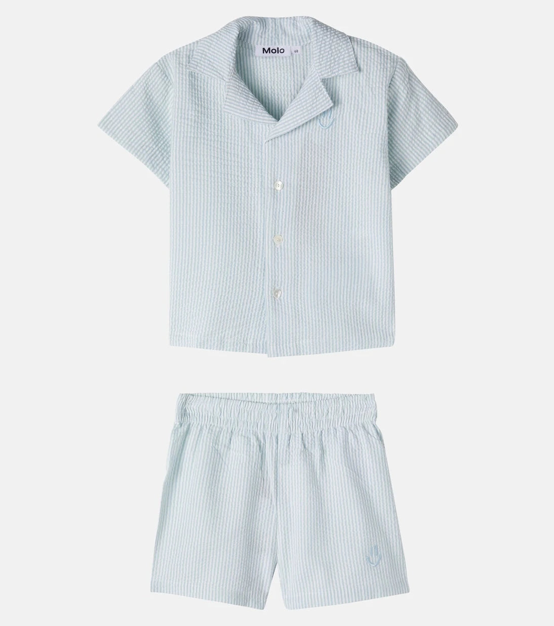 Molo - Baby Eyou striped cotton pajamas