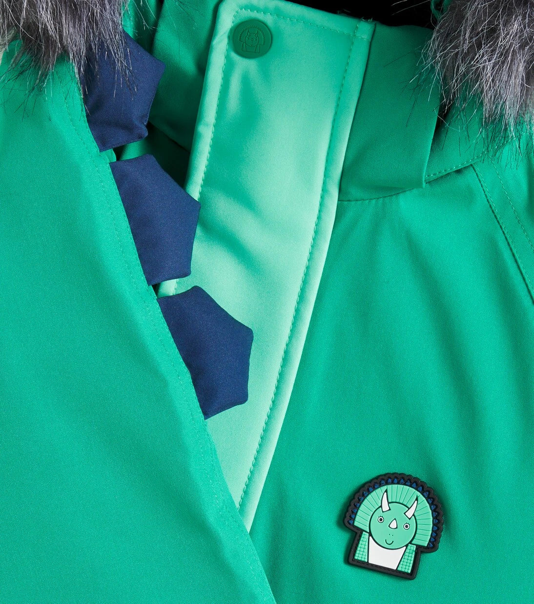 Roarsome - Dino faux fur-trimmed ski jacket