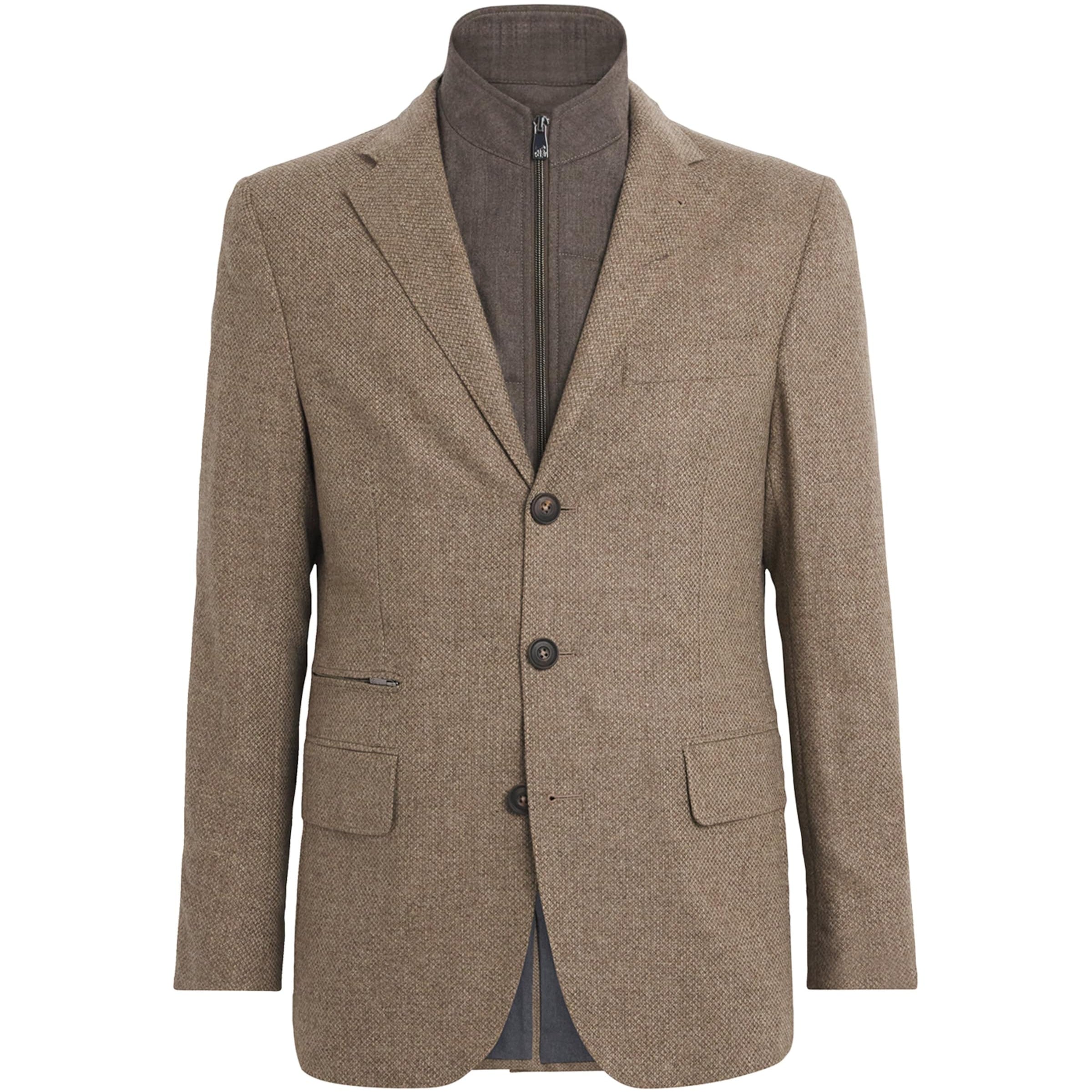 Corneliani Beige Wool-Cashmere Blazer