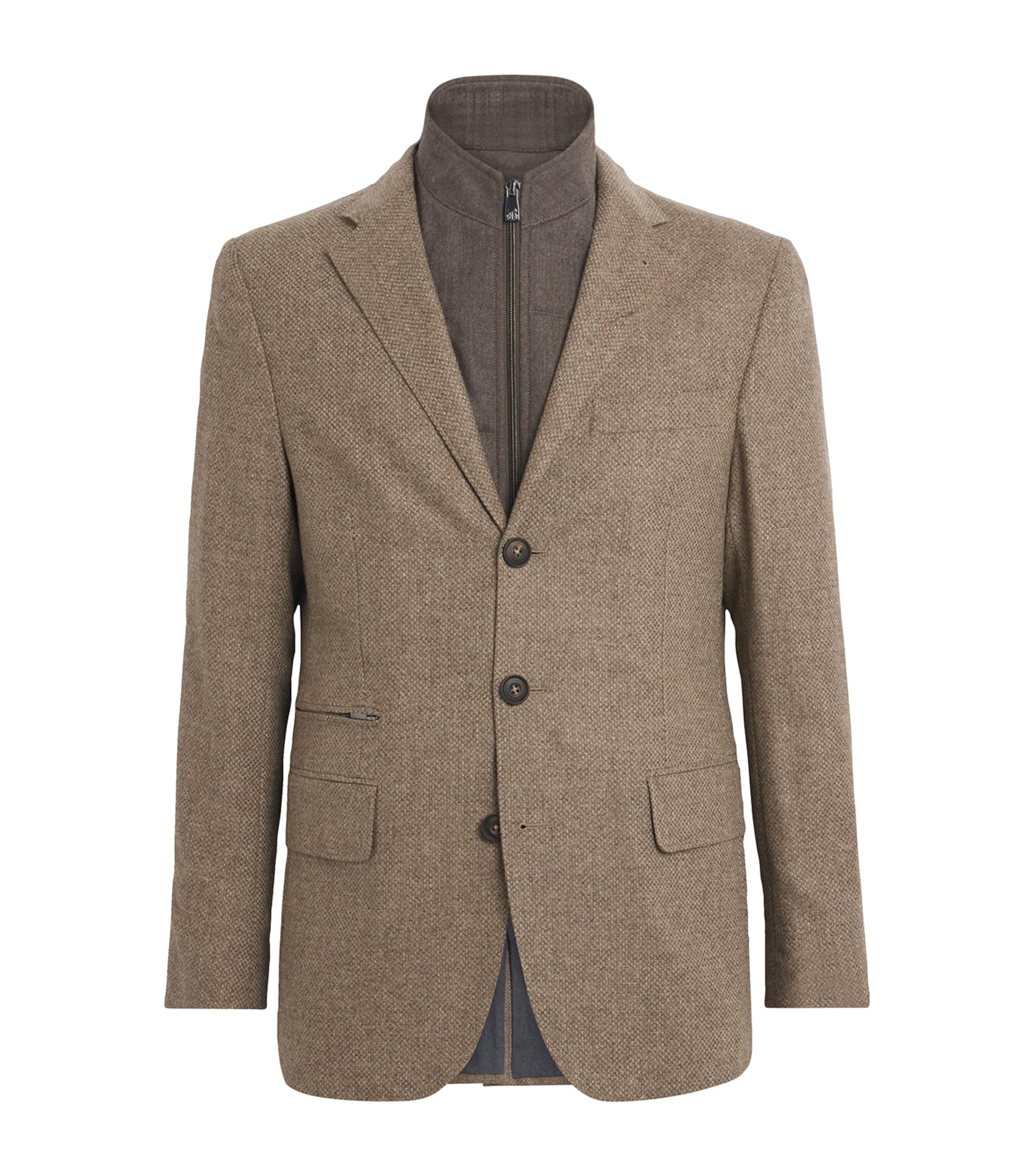 Corneliani Beige Wool-Cashmere Blazer