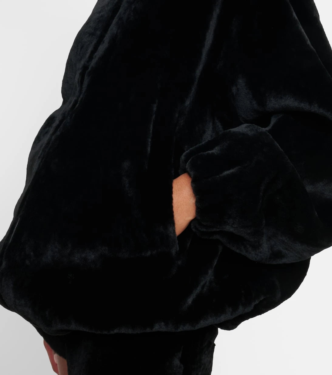 Nour Hammour - Plush shearling jacket