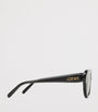Black Acetate Swan Slim Sunglasses