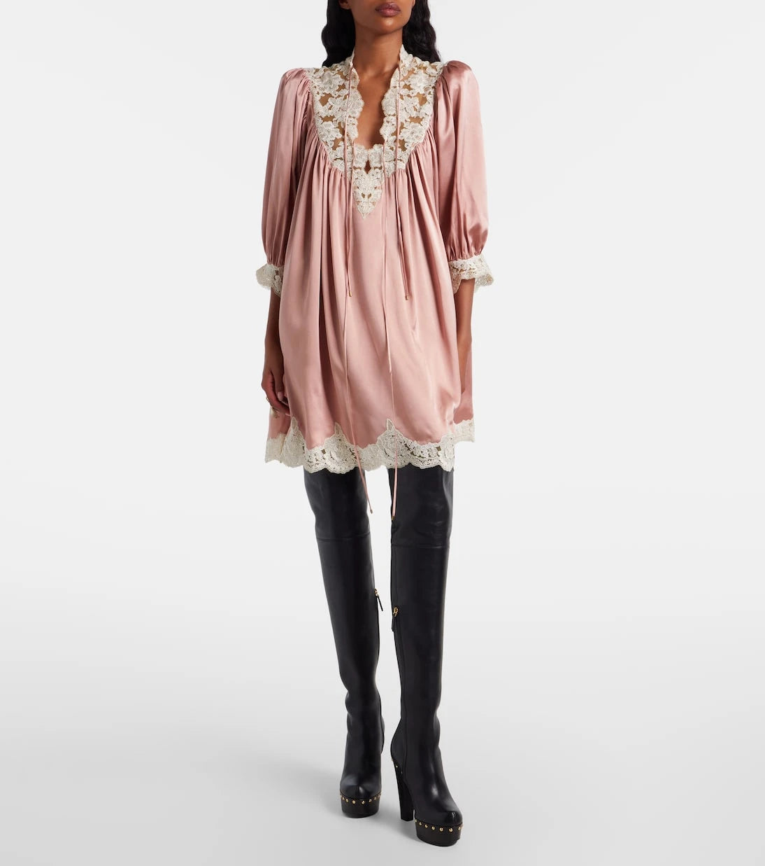 Chloé - Lola studded leather over-the-knee boots