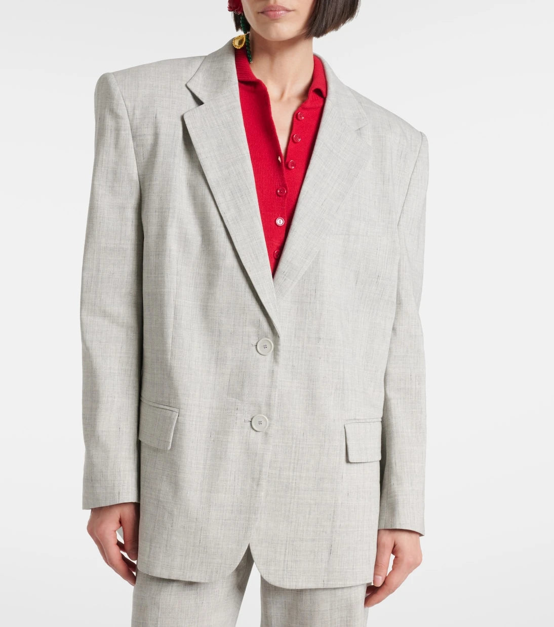 Magda Butrym - Oversized linen and wool blazer