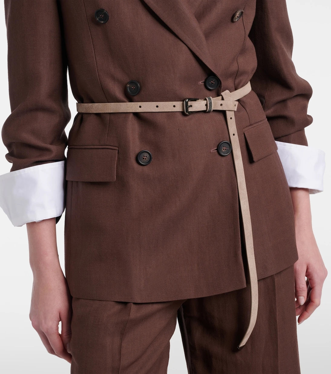 Brunello Cucinelli - Monili suede belt