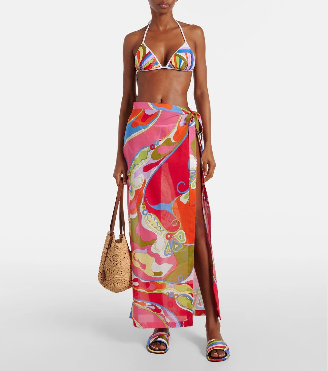 Pucci - Orchidee cotton muslin beach cover-up