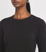 Black Knitted Crew-Neck Top