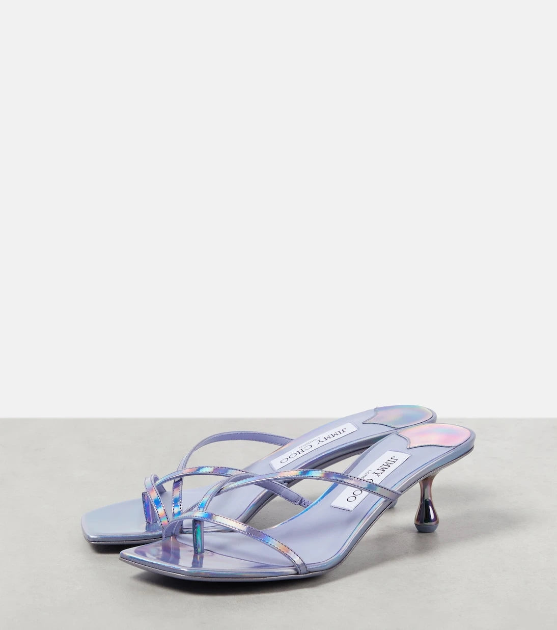 Jimmy Choo - Etana 50 metallic leather mules
