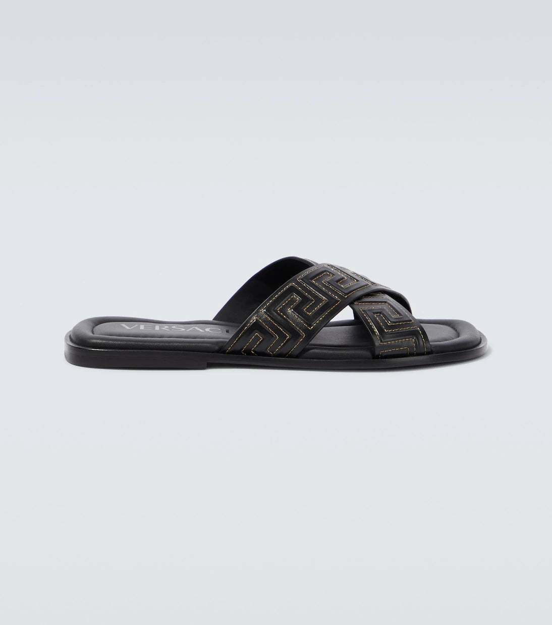 Versace - Greca leather slides