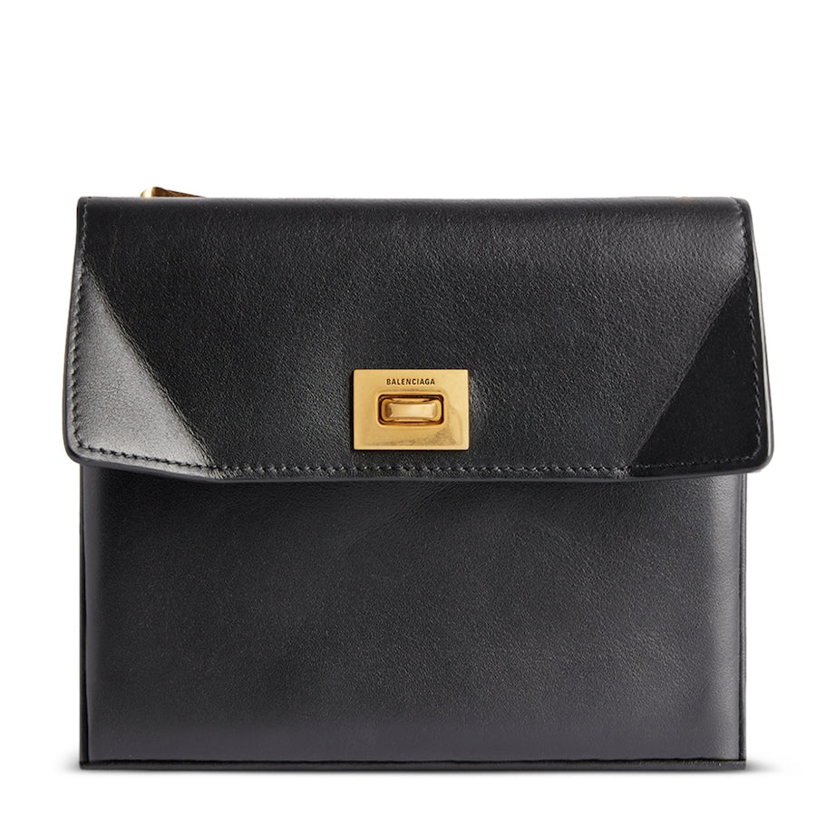 Balenciaga Black Leather Rodeo Wallet