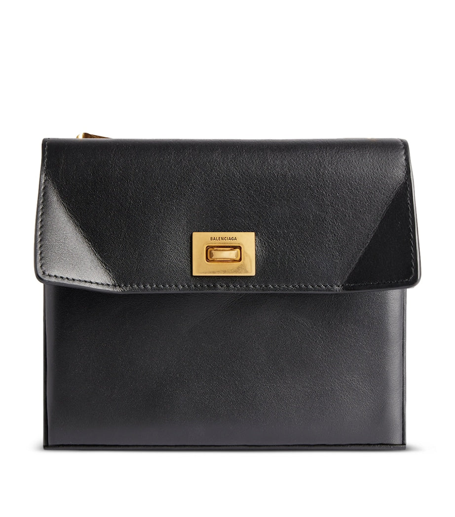 Balenciaga Black Leather Rodeo Wallet