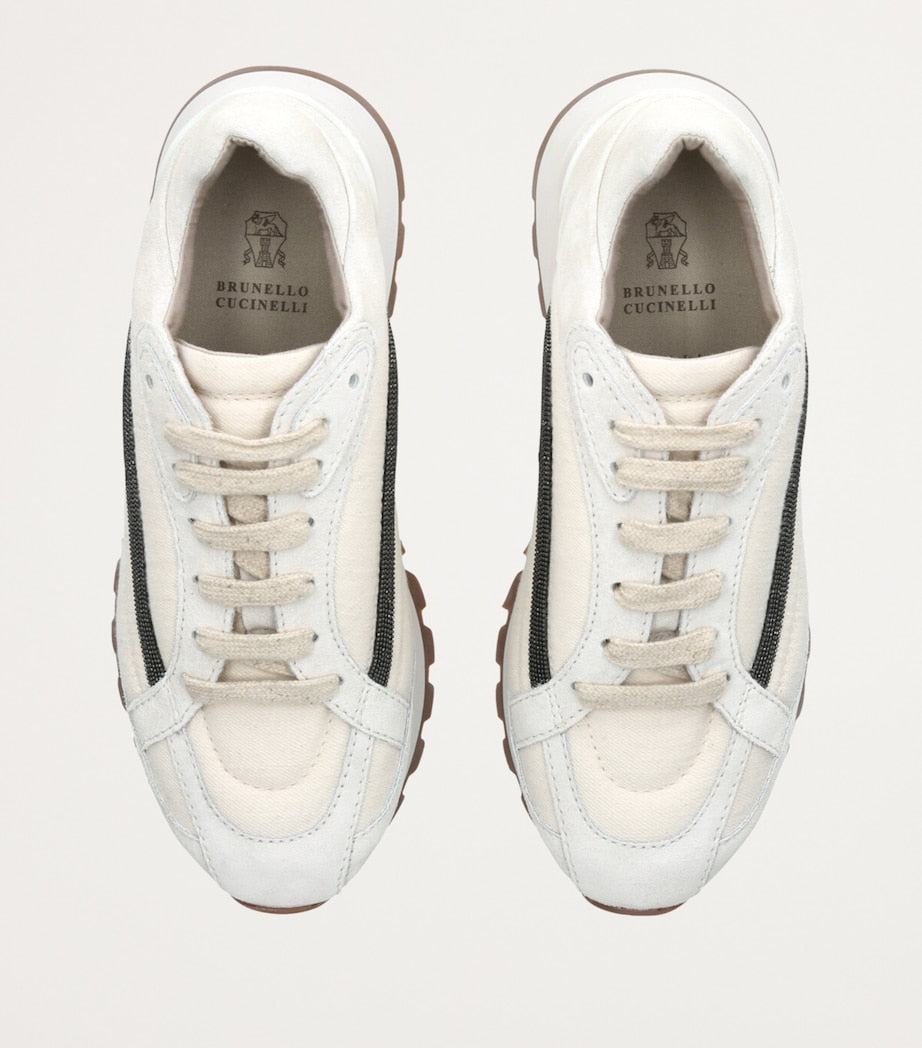 White Leather Tech Sneakers