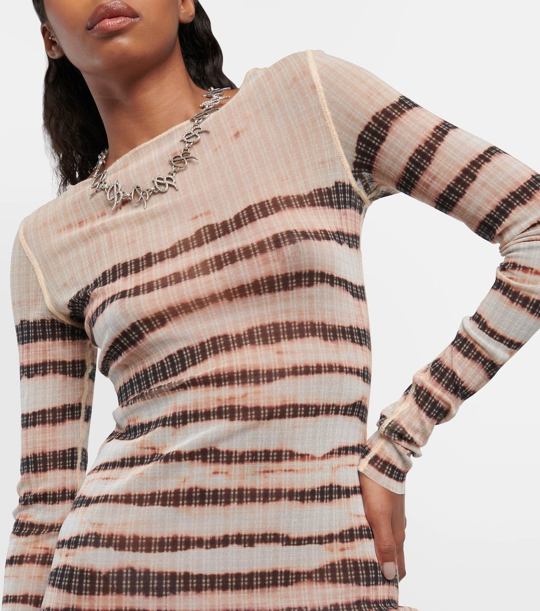 Jean Paul Gaultier - x KNWLS striped minidress