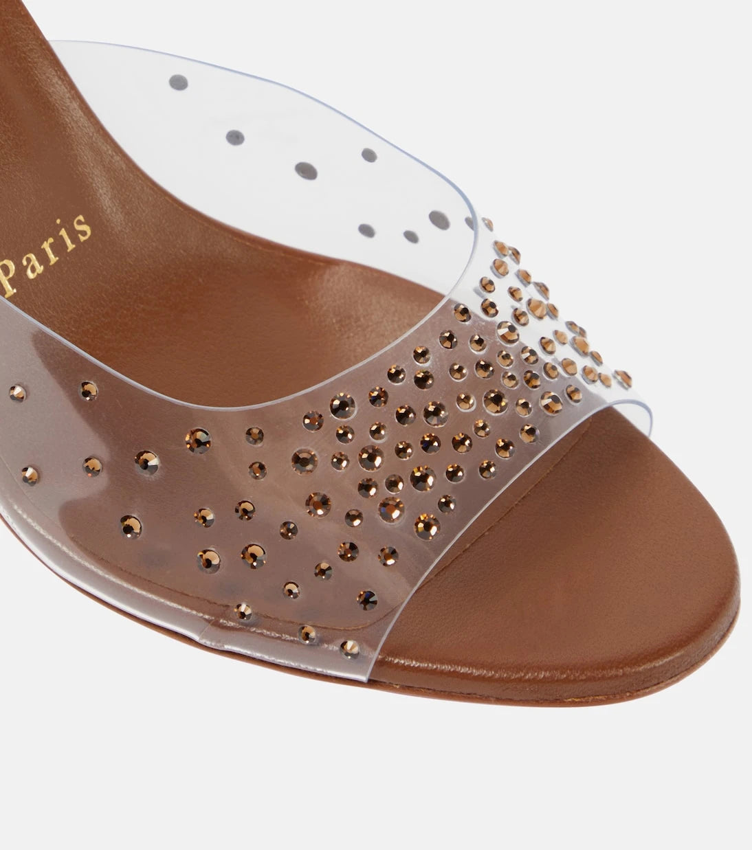 Christian Louboutin - حذاء ميول Nudes Degramule مزين بالترتر