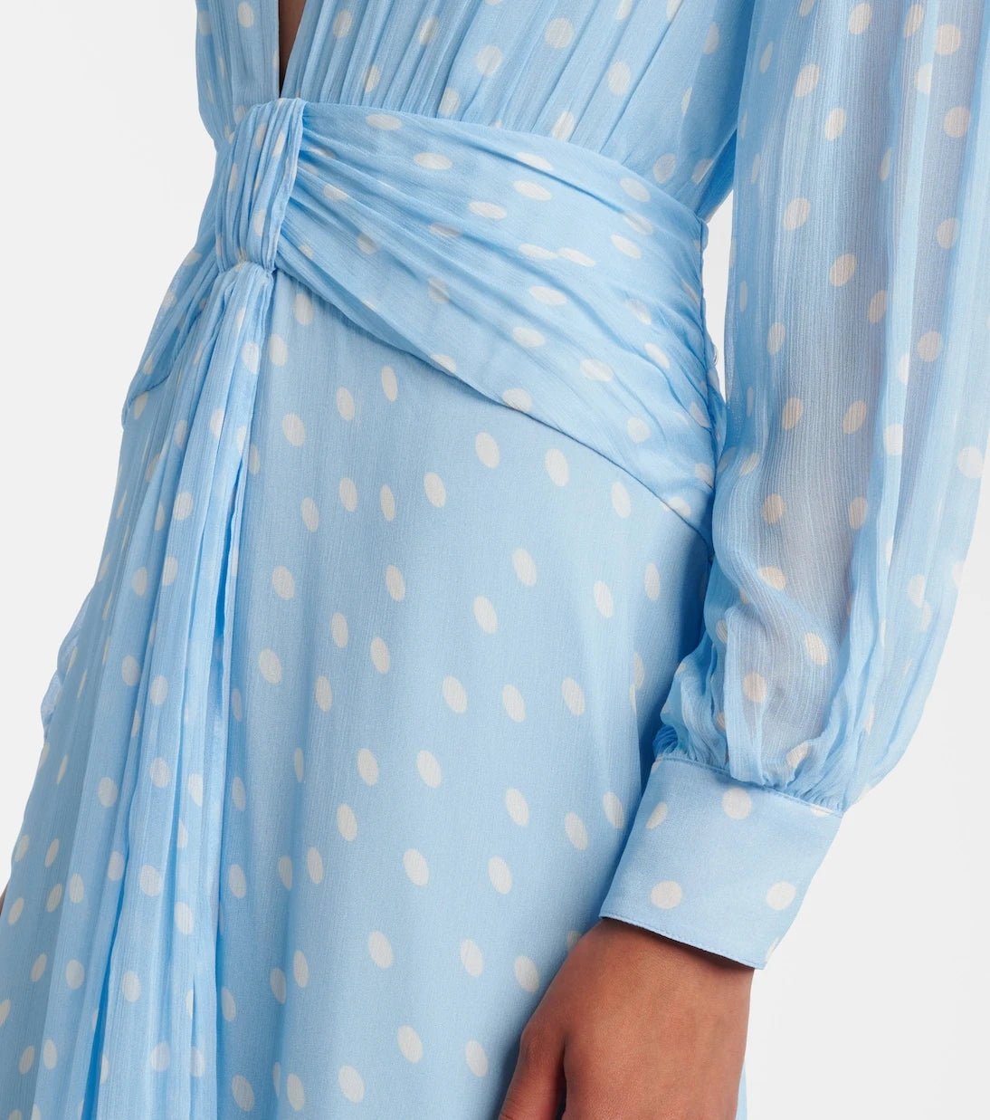Rixo - Meera polka-dot shirred gown