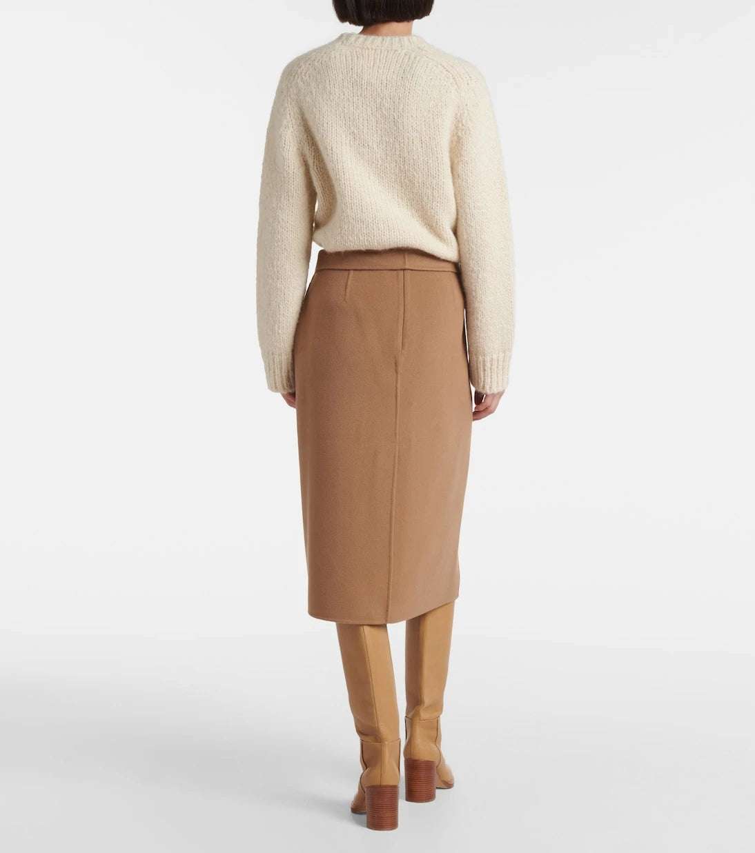 'S Max Mara - Alec belted wool midi skirt