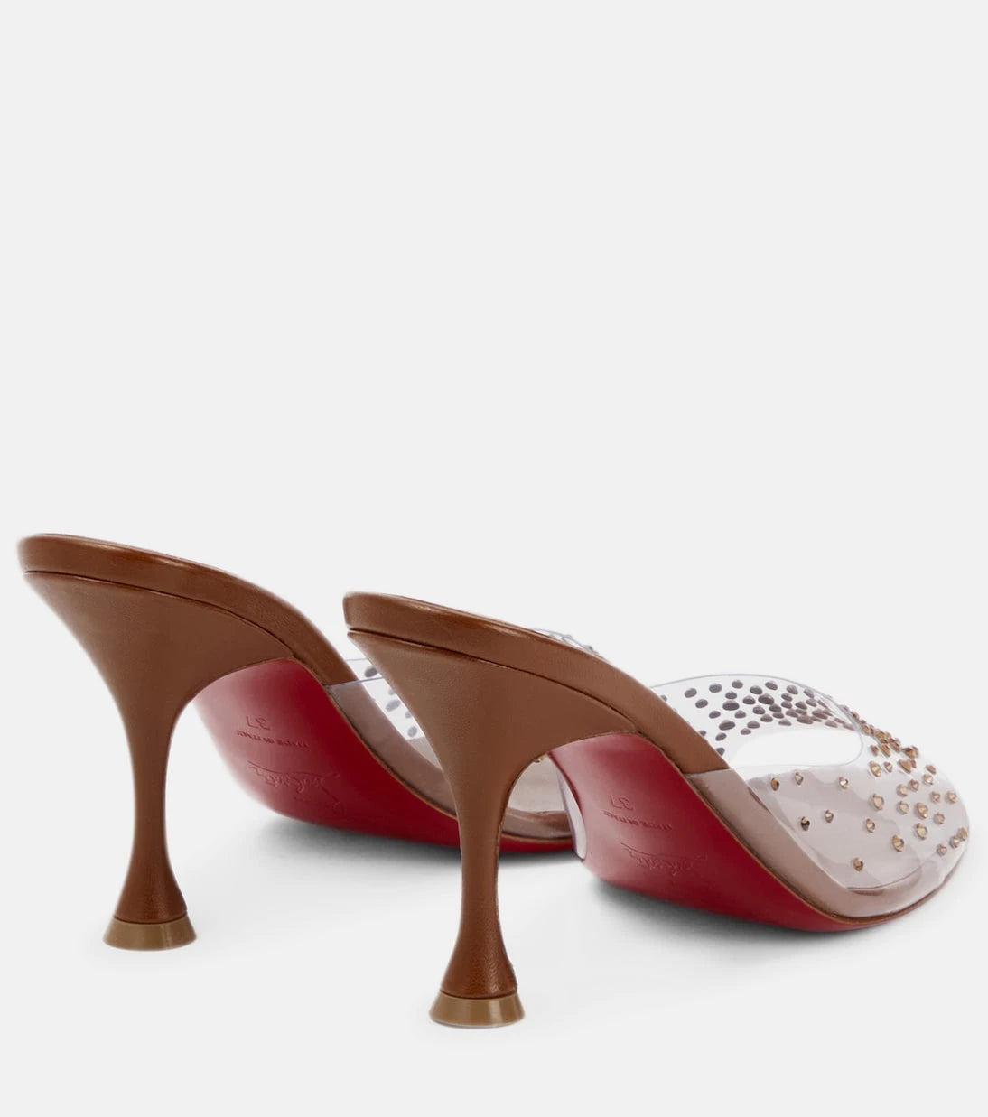 Christian Louboutin - Nudes Degramule embellished mules