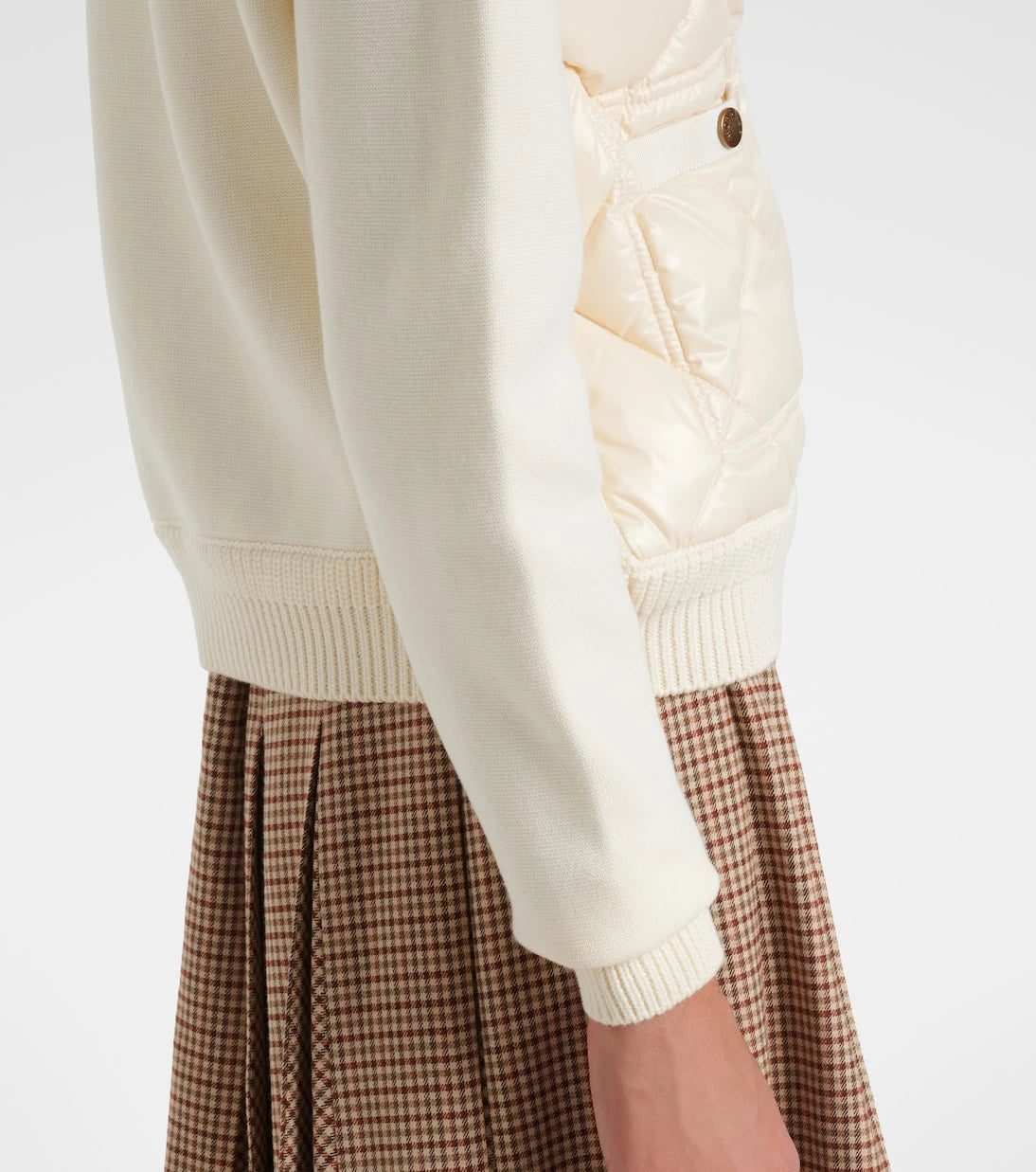 Moncler - Down-paneled cotton cardigan