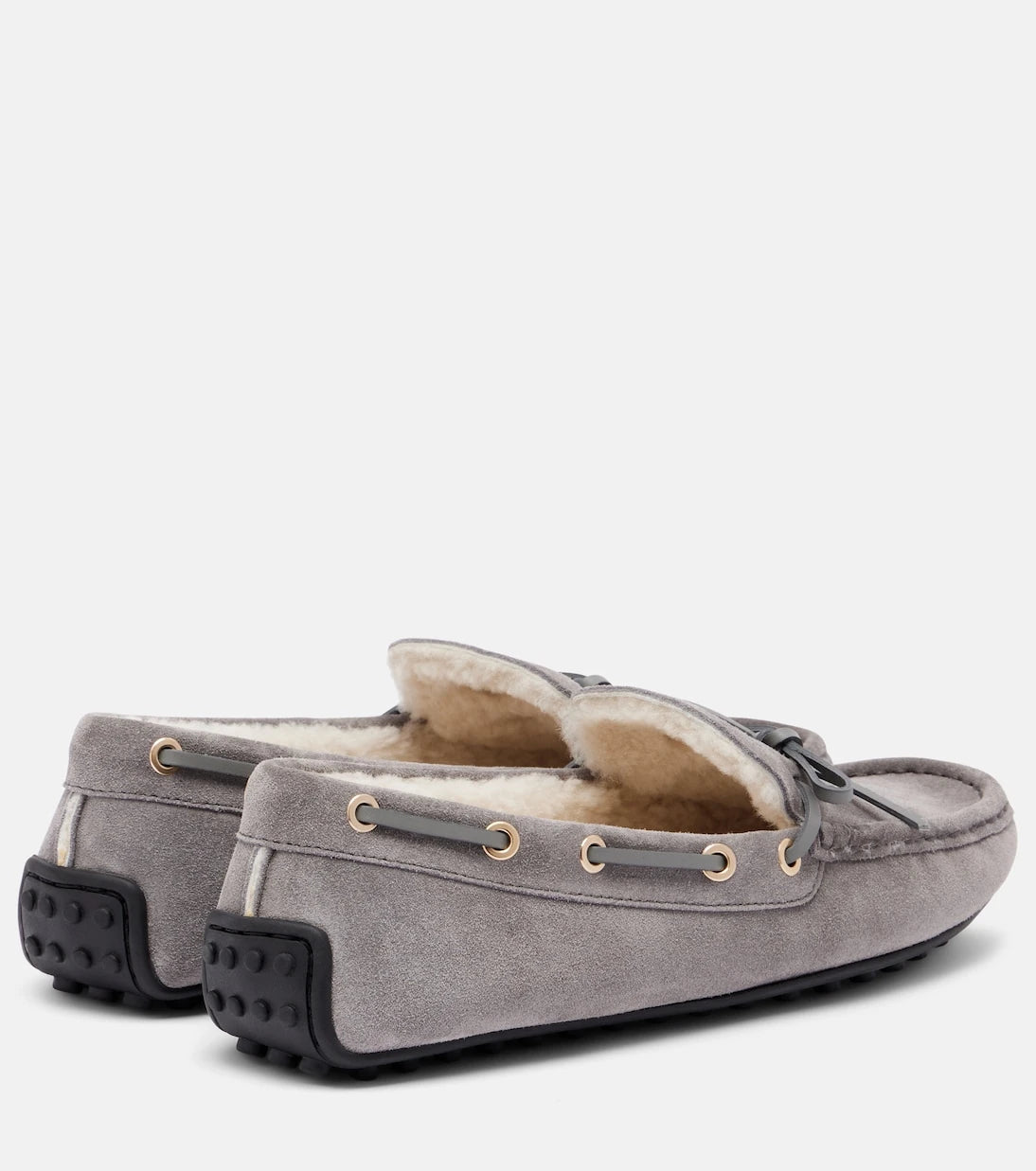 Tod's - Gommino shearling-lined suede boat shoes