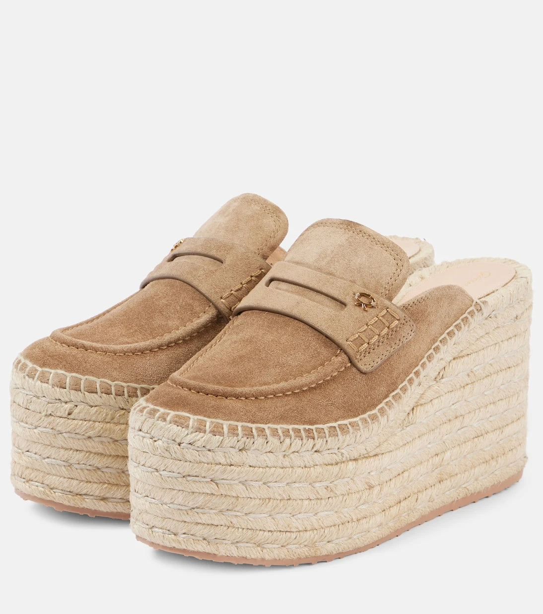 Gianvito Rossi - Suede espadrille wedges