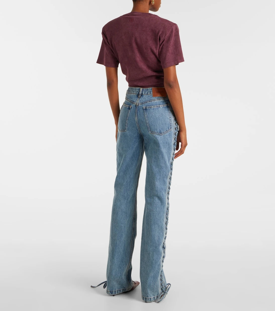 Rotate - Laced straight jeans