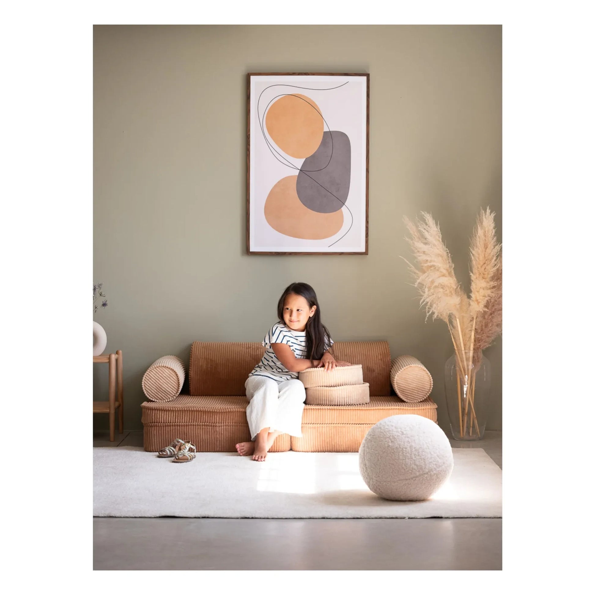 Wigiwama - Modular corduroy sofa | Brown
