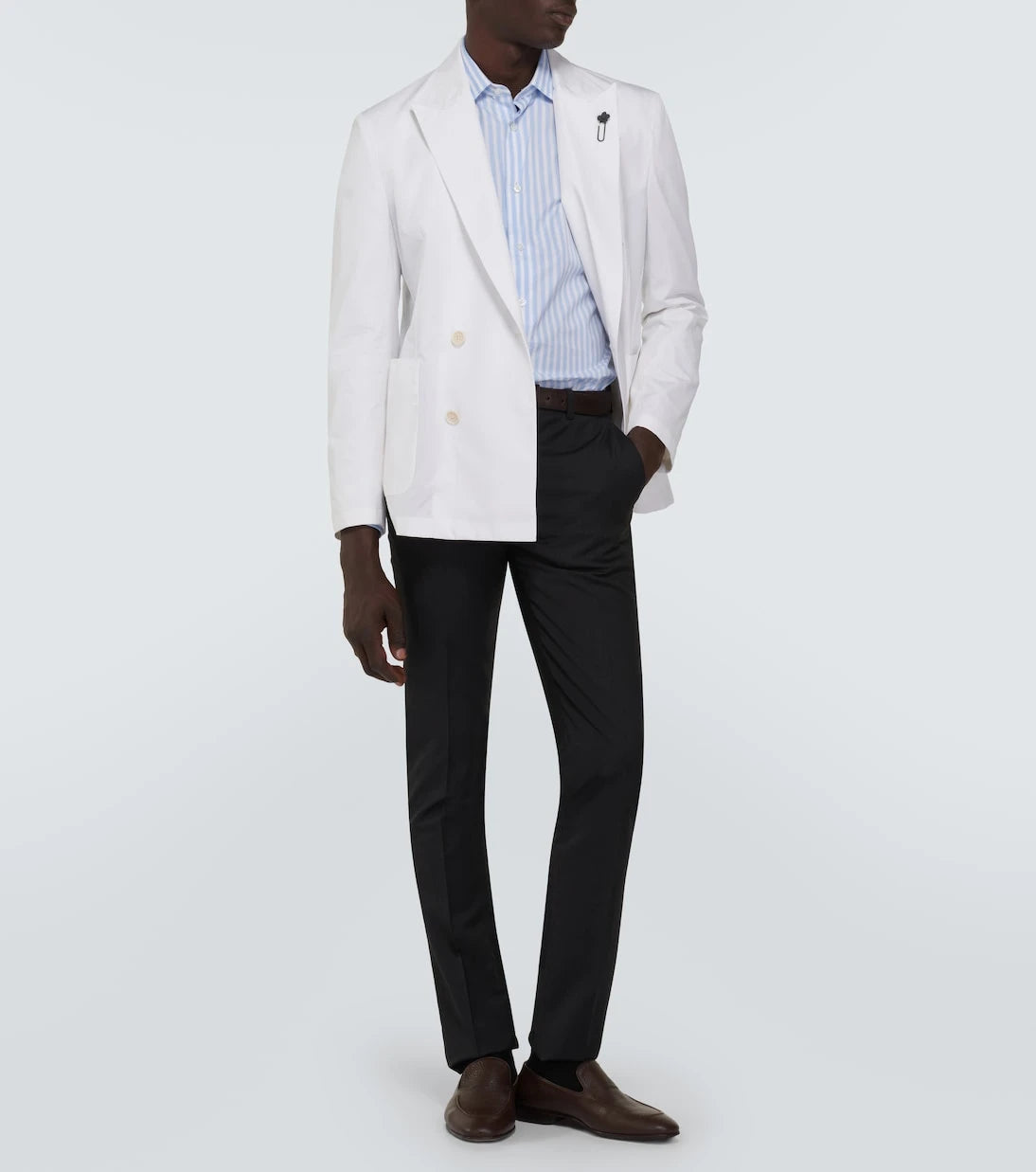 Lardini - Double-breasted cotton blazer