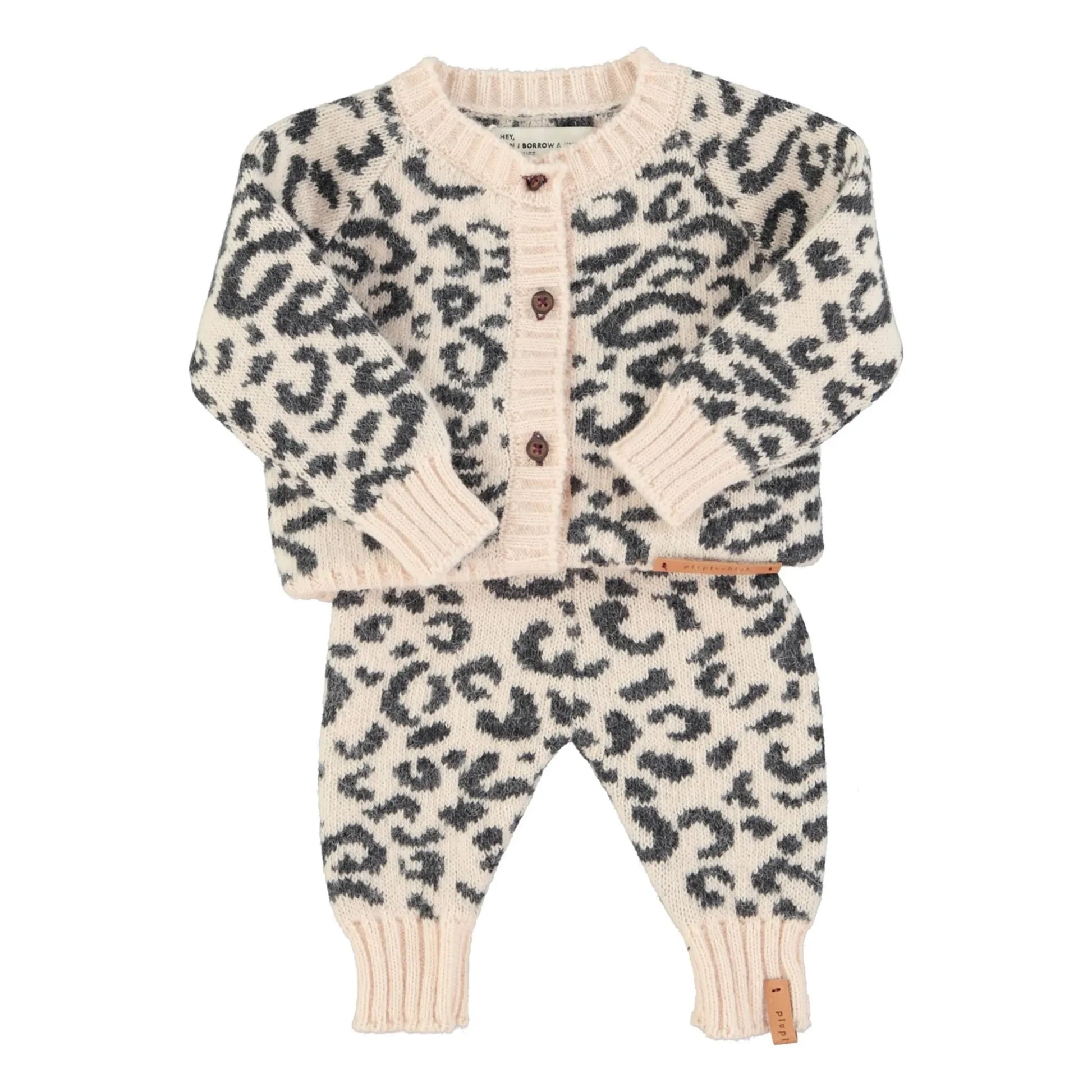 Piupiuchick - Leopard Wool Legging | Pale Pink