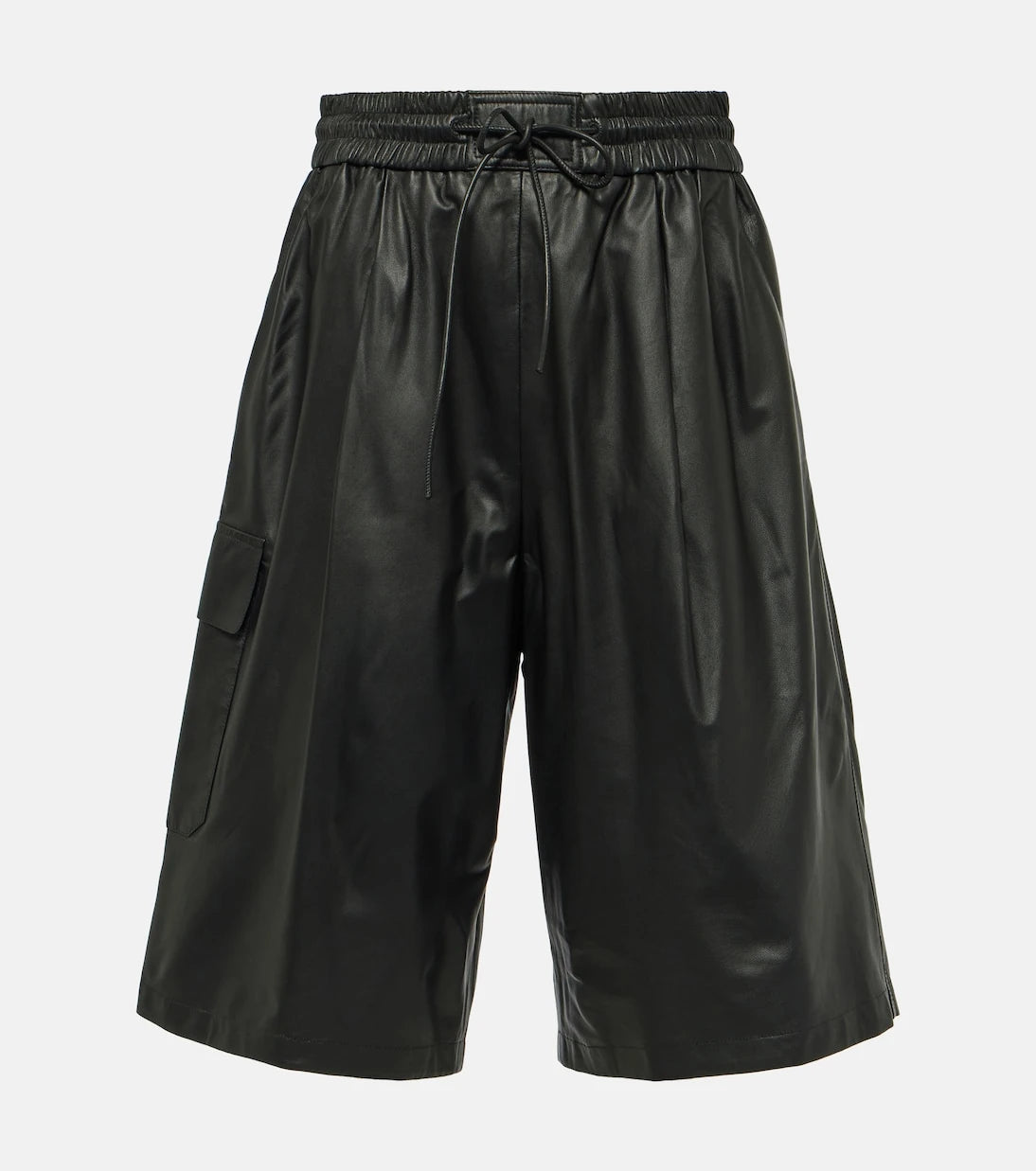 Yves Salomon - Leather Bermuda shorts