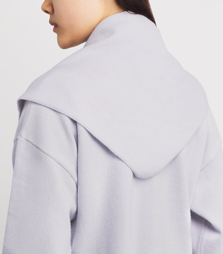 extreme cashmere Blue Cashmere-Blend No.35 Bandana Triangle Neck Scarf