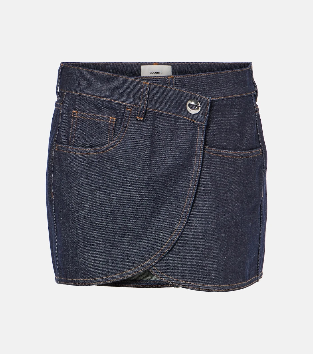 Coperni - Asimetrik denim mini etek