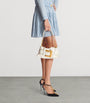 Balmain White Mini Leather Anthem Shoulder Bag