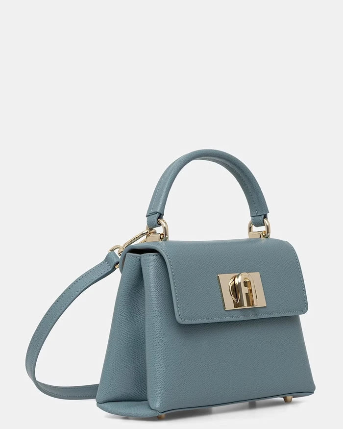 Furla структурирана чанта дамска от кожа