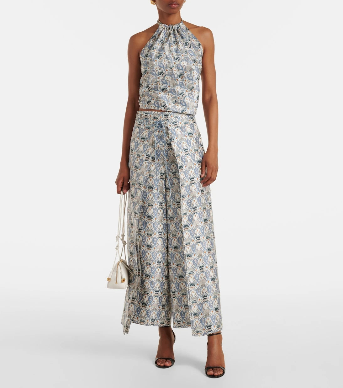 Loro Piana - Annet printed halterneck silk top