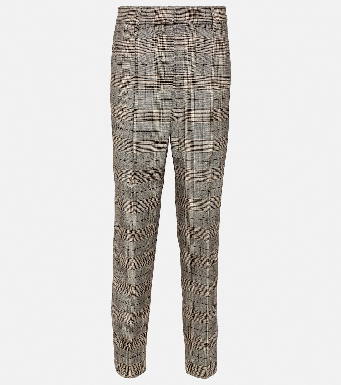 Brunello Cucinelli - بنطلون كاروهات من مزيج الصوف والقطن