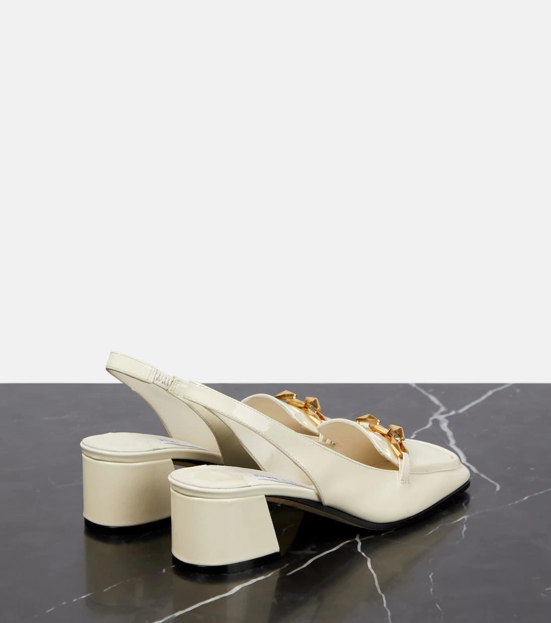 Jimmy Choo - Diamond Tilda 45 patent leather slingback pumps